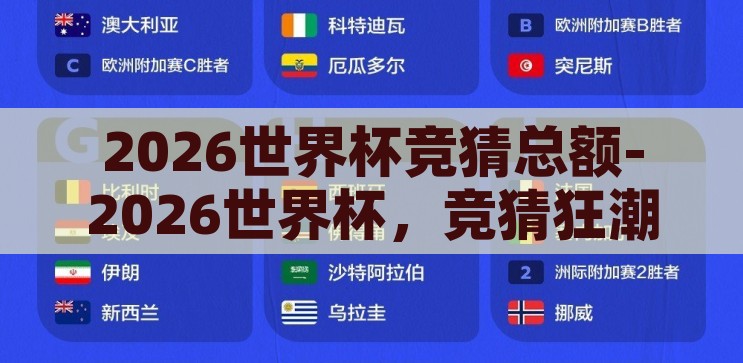 竞猜2026世界杯-竞猜2026世界杯，足球盛宴的未来展望，2026世界杯，足球盛宴的未来展望与竞猜热潮