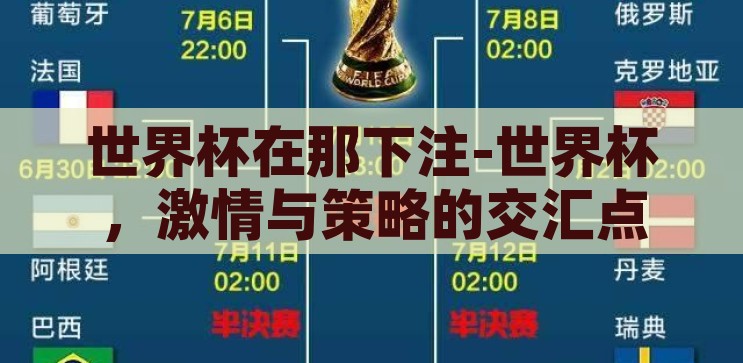 世界杯在那下注-世界杯，激情与策略的交汇点，世界杯，激情与策略的交汇点，下注的智慧战场