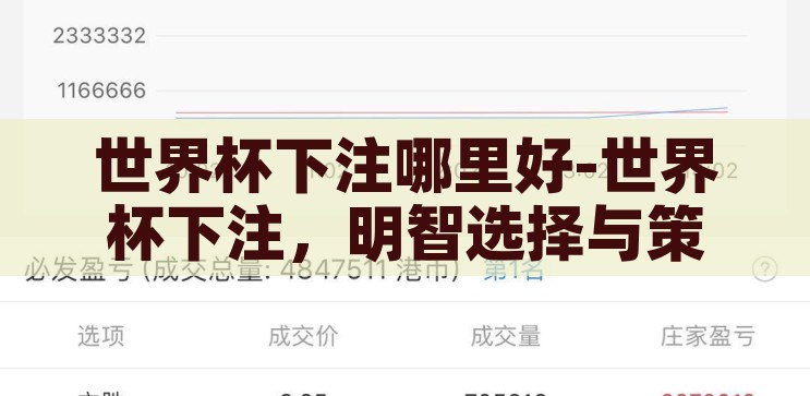 世界杯下注哪里好-世界杯下注，明智选择与策略分析，明智选择与策略分析，世界杯下注的优选平台