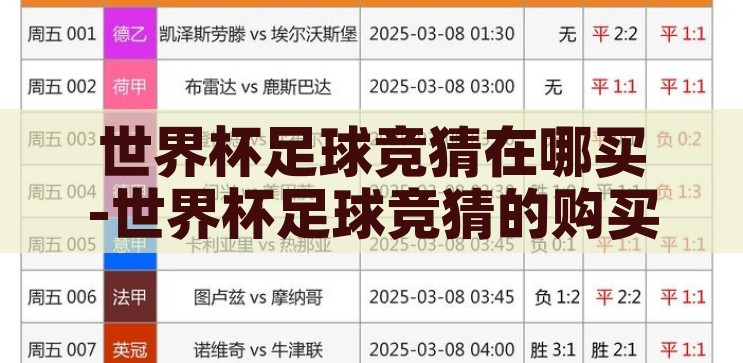 世界杯足球竞猜在哪买-世界杯足球竞猜的购买渠道与注意事项，世界杯足球竞猜购买渠道及注意事项