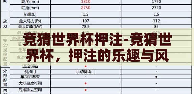竞猜世界杯押注-竞猜世界杯，押注的乐趣与风险，竞猜世界杯，押注的乐趣与风险并存